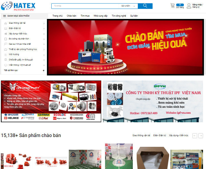 Dịch vụ đặt banner quảng cáo trên Hatex.vn