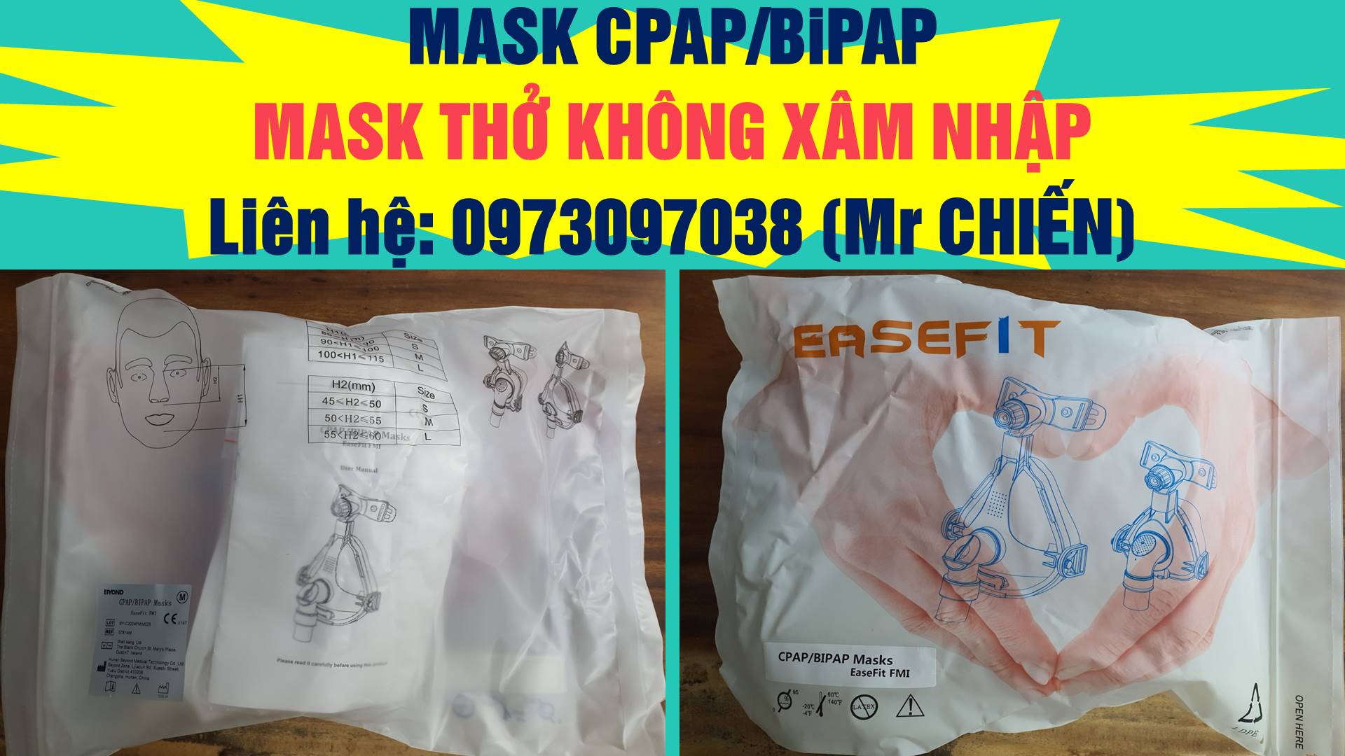 Mask thở không xâm nhập| Mask CPAP/ BiPAP