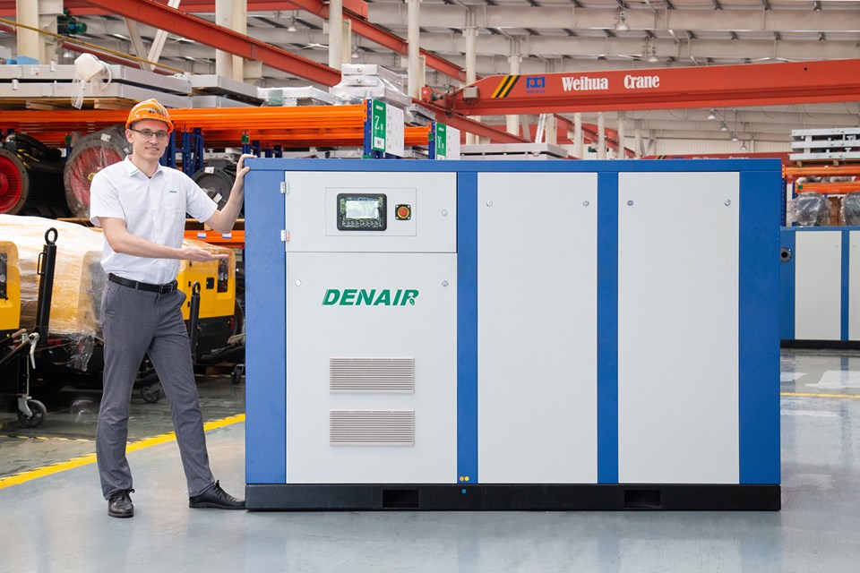 Máy nén khí trục vít có dầu Denair công suất 5.5- 400 Kw