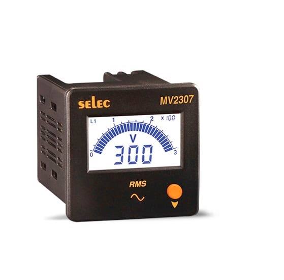 Đồng hồ đo điện áp 3 pha MV2307- Selec- Đồng hồ tủ điện dạng số hiển thị Led