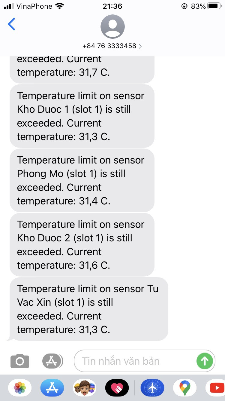 Hệ thống cảnh báo nhiệt độ kho dược qua SMS