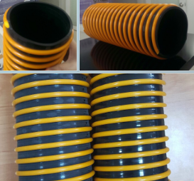 Ống nhựa PVC gân màu vàng cam