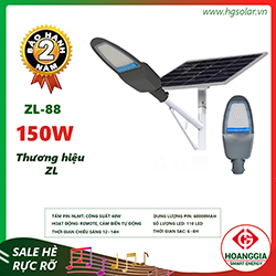 Đèn đường năng lượng mặt trời ZL-88 150w