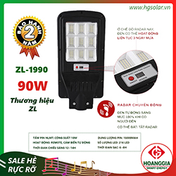 Đèn đường năng lượng mặt trời ZL-1990 90w
