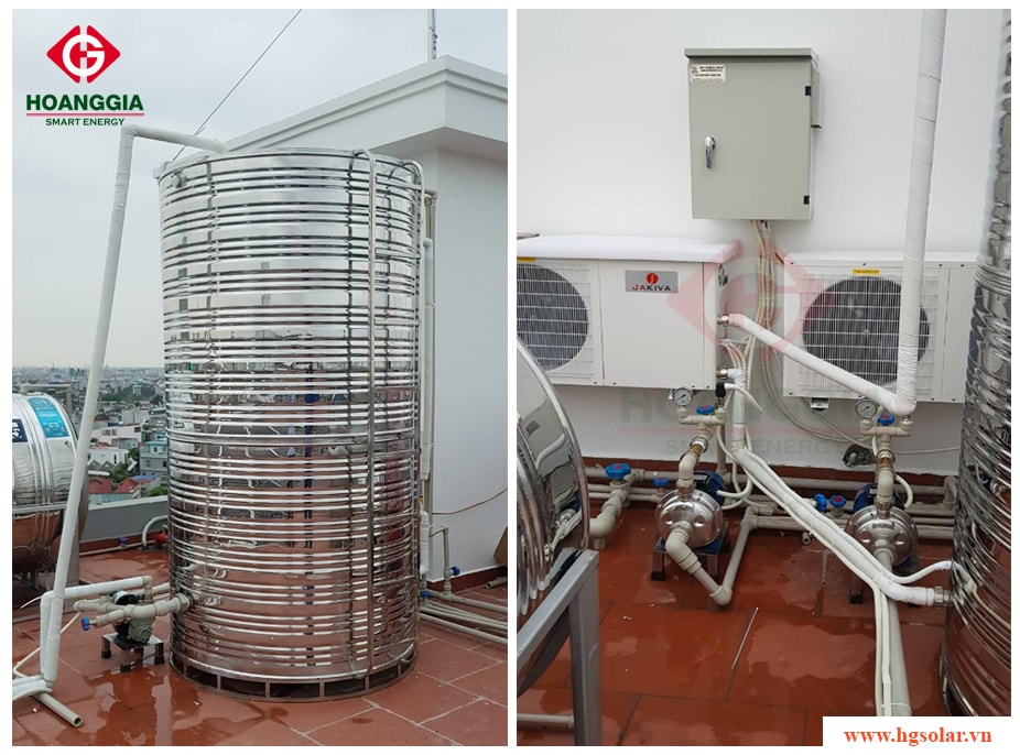 Dự án: Hệ thống nước nóng trung tâm Heatpump cho nhà nghỉ tại Hải Phòng