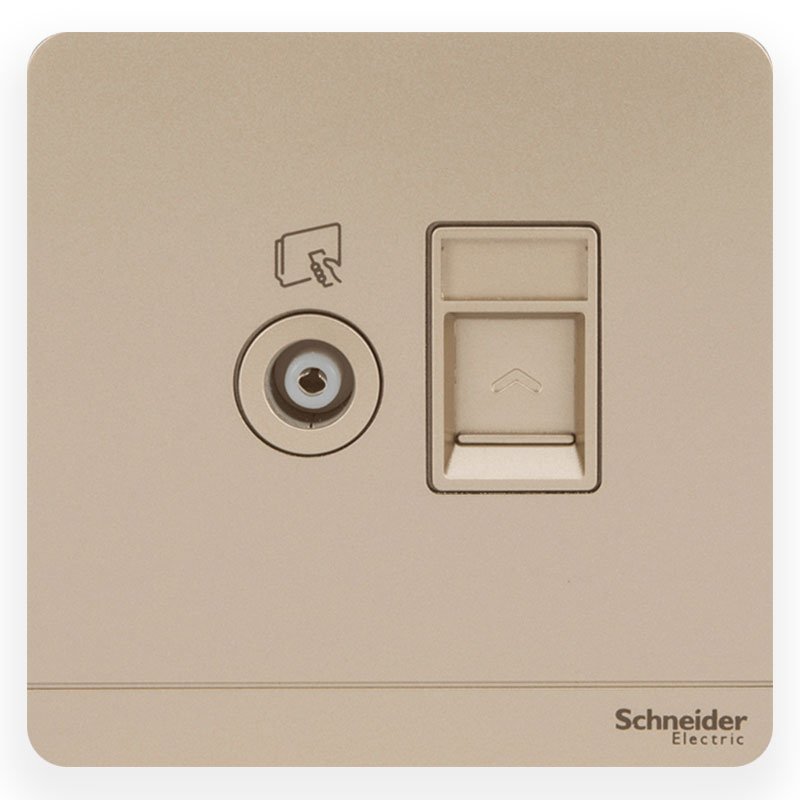 Ổ cắm mạng, điện thoại, TV Schneider Electric