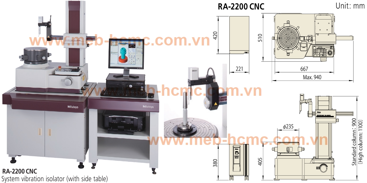 Máy đo độ tròn, độ trụ dạng CNC Mitutoyo model RA-2200CNC