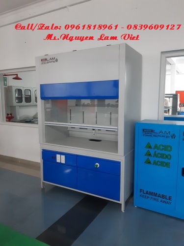 Tủ hút khí độc chịu acid dùng cho phòng thí nghiệm