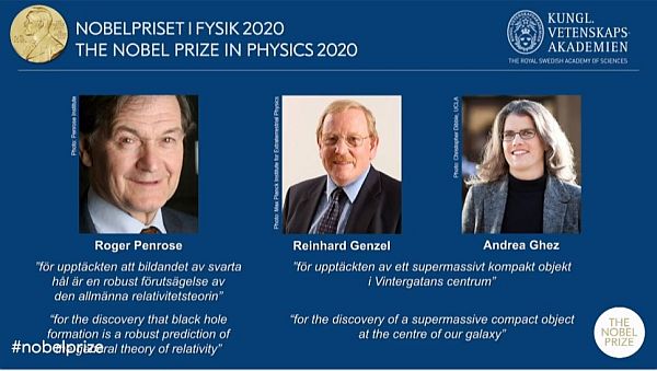 Giải Nobel Vật lý 2020 vinh danh 3 nhà khoa học nghiên cứu về hố đen