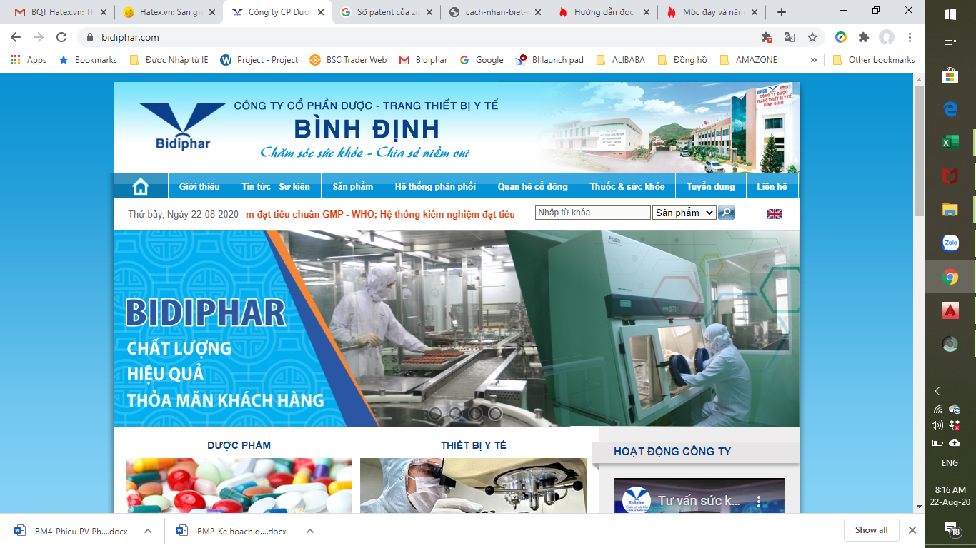 Công ty cổ phần dược trang thiết bị y tế Bình Định