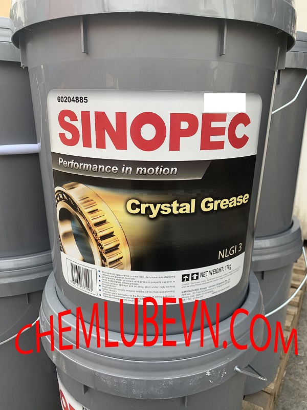 Mỡ công nghiệp đa dụng SINOPEC CRYSTAL GREASE NLGI 1,2,3,T3(4)