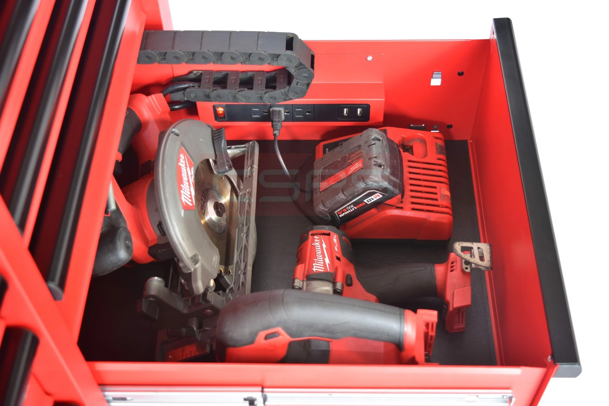 Tủ dụng cụ điện CSPS 142cm - 10 hộc kéo màu đỏ